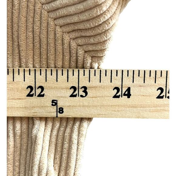 Massive Men’s L Beige Corduroy Shirt SS Single Pocket Button Down - Picture 7 of 8